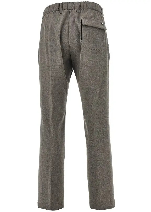 Pantaloni Stretch liht wool pants with drawstring - Img 3