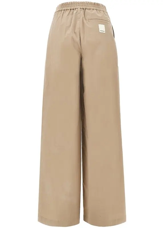 Pantaloni Stretch poplin wide leg pants - Img 3