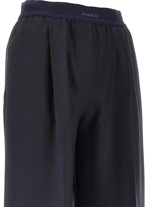 Pantaloni Stretch wool-blend wide-leg pants - Img 2