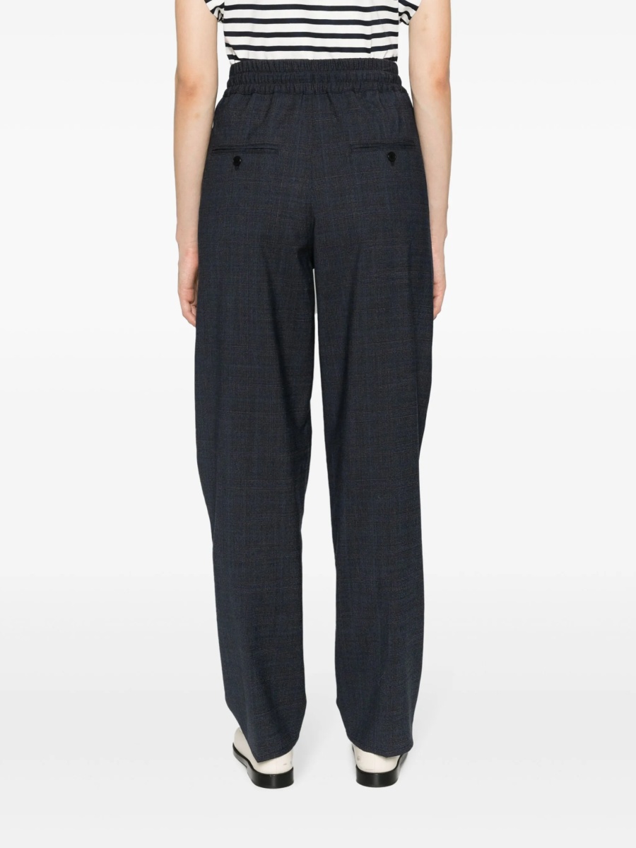 Pantaloni talie inalta ISABEL MARANT ETOILE albastri din lana si spandex/elastan - Img 4