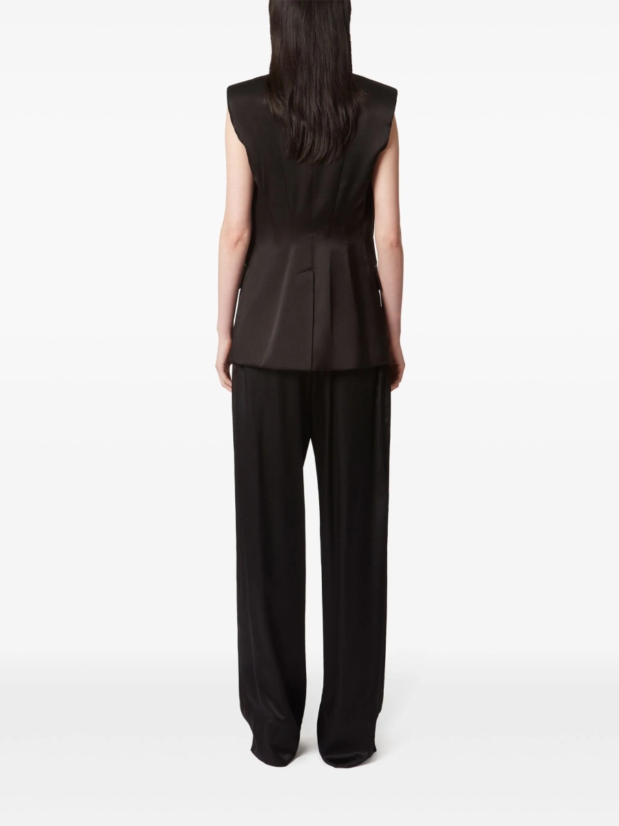 Pantaloni talie inalta Nina Ricci negri - Img 4