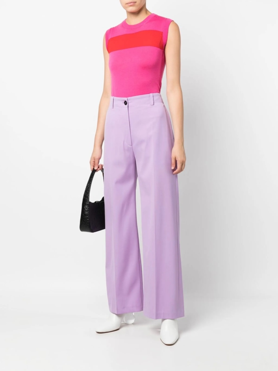 Pantaloni talie inalta Patou violet - Img 2