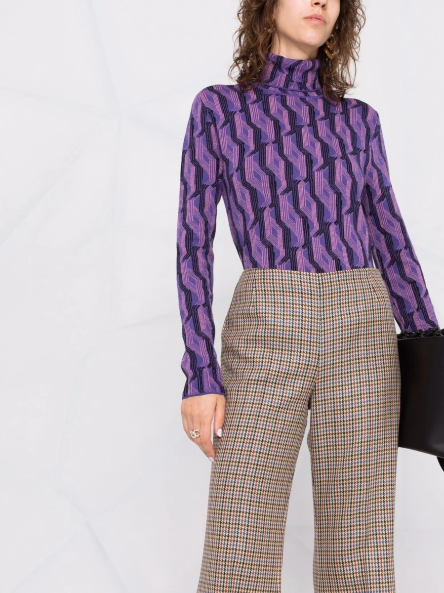 Pantaloni talie inalta Stella McCartney neutri - Img 5
