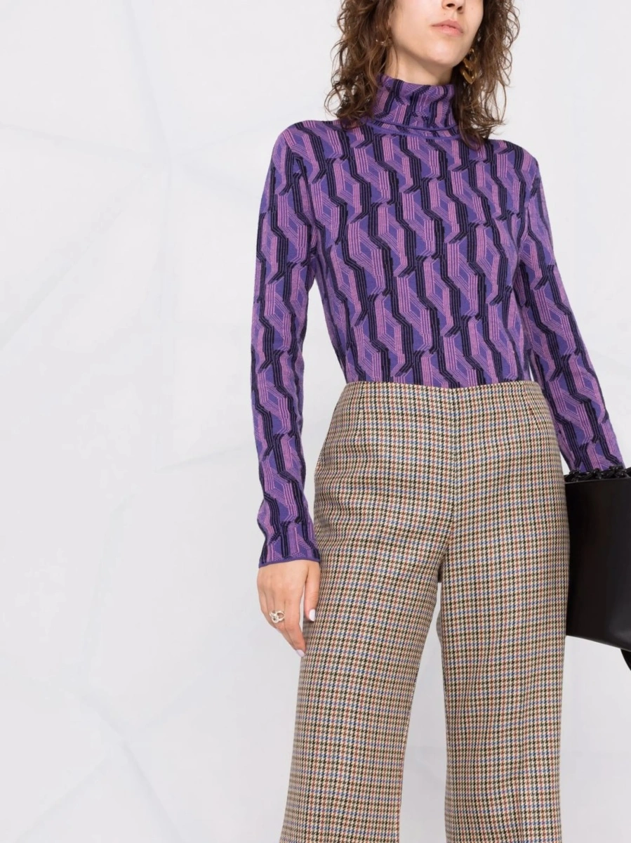 Pantaloni talie inalta Stella McCartney neutri - Img 5