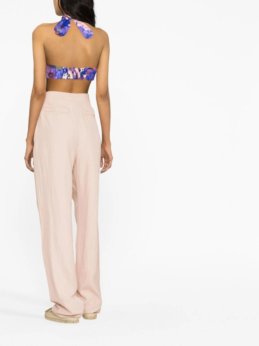 Pantaloni talie inalta Stella McCartney roz - Img 4