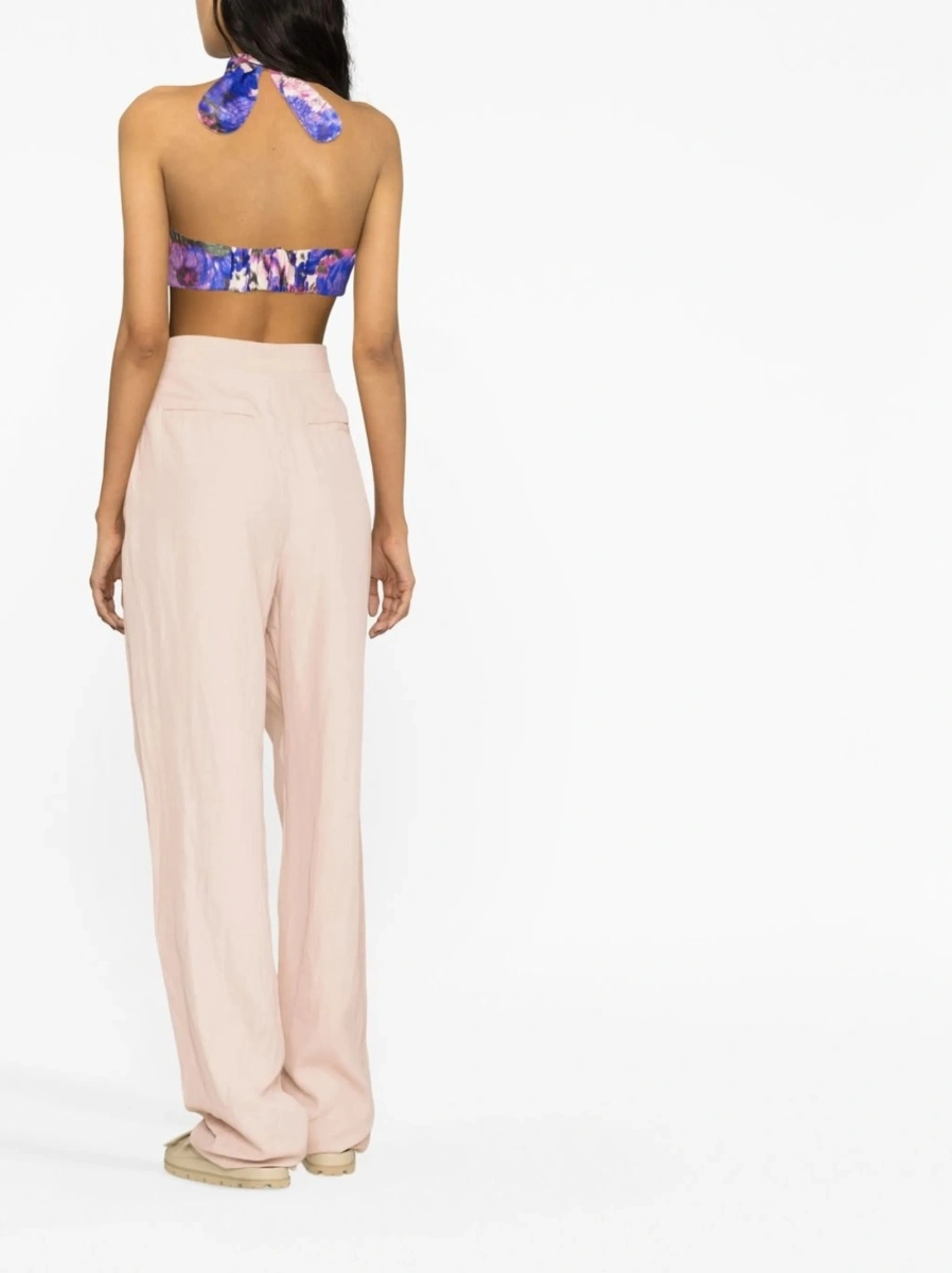 Pantaloni talie inalta Stella McCartney roz - Img 4
