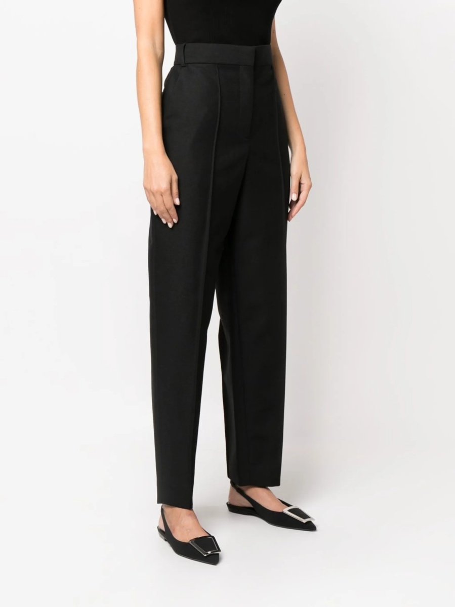 Pantaloni talie inalta Tory Burch negri - Img 3