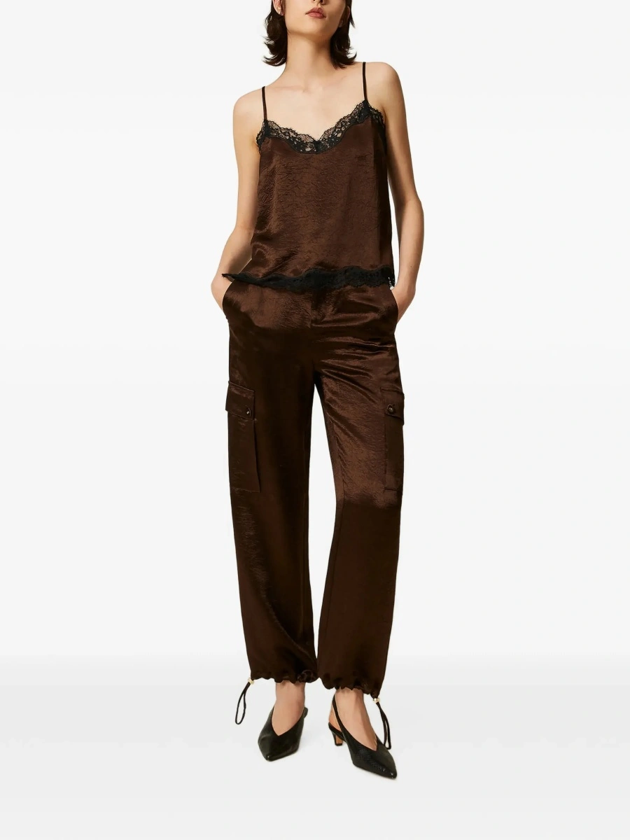 Pantaloni TWINSET maro - Img 4