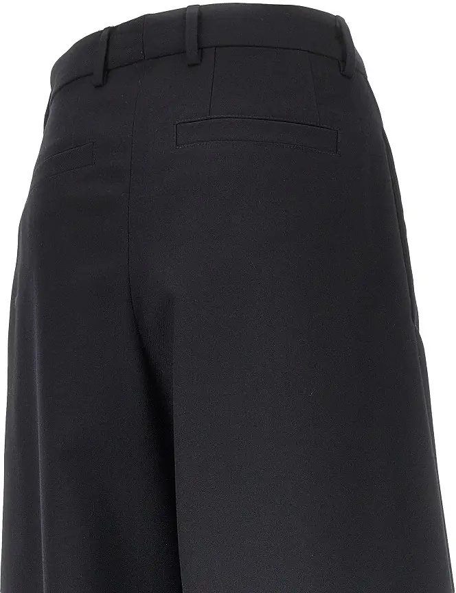 Pantaloni Wool gabardine wide leg pants - Img 4