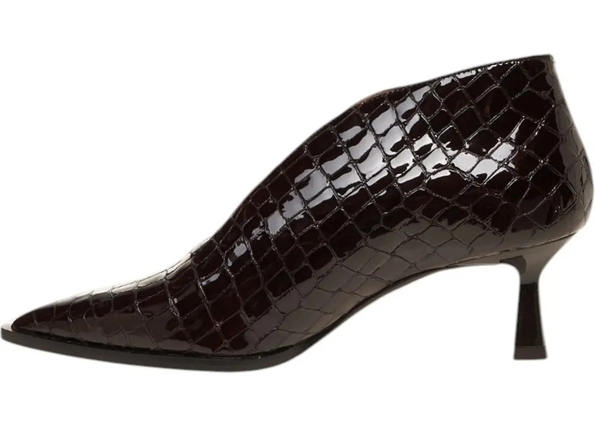 Pantofi cu toc Billi Bi maro din piele - Img 2
