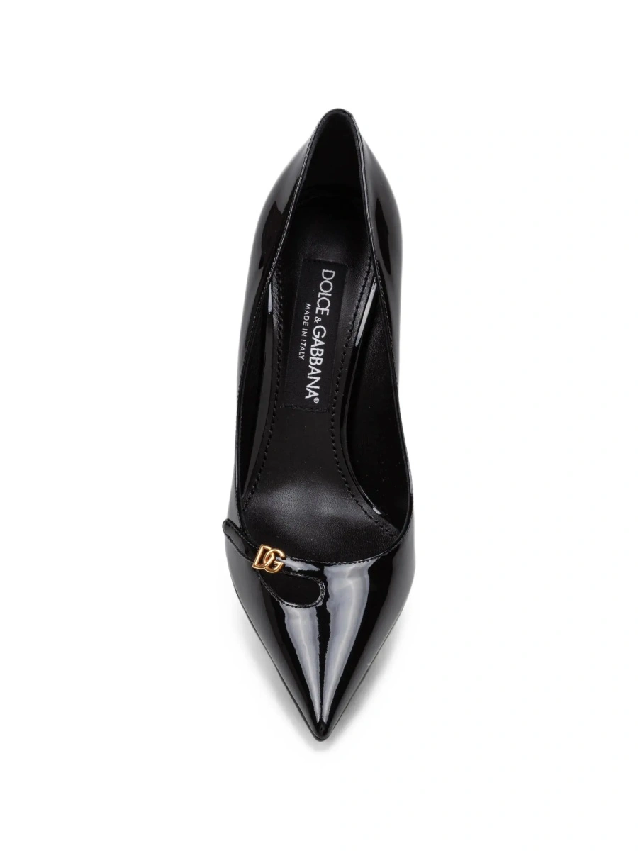 Pantofi cu toc Dolce &amp; Gabbana negri din piele - Img 6