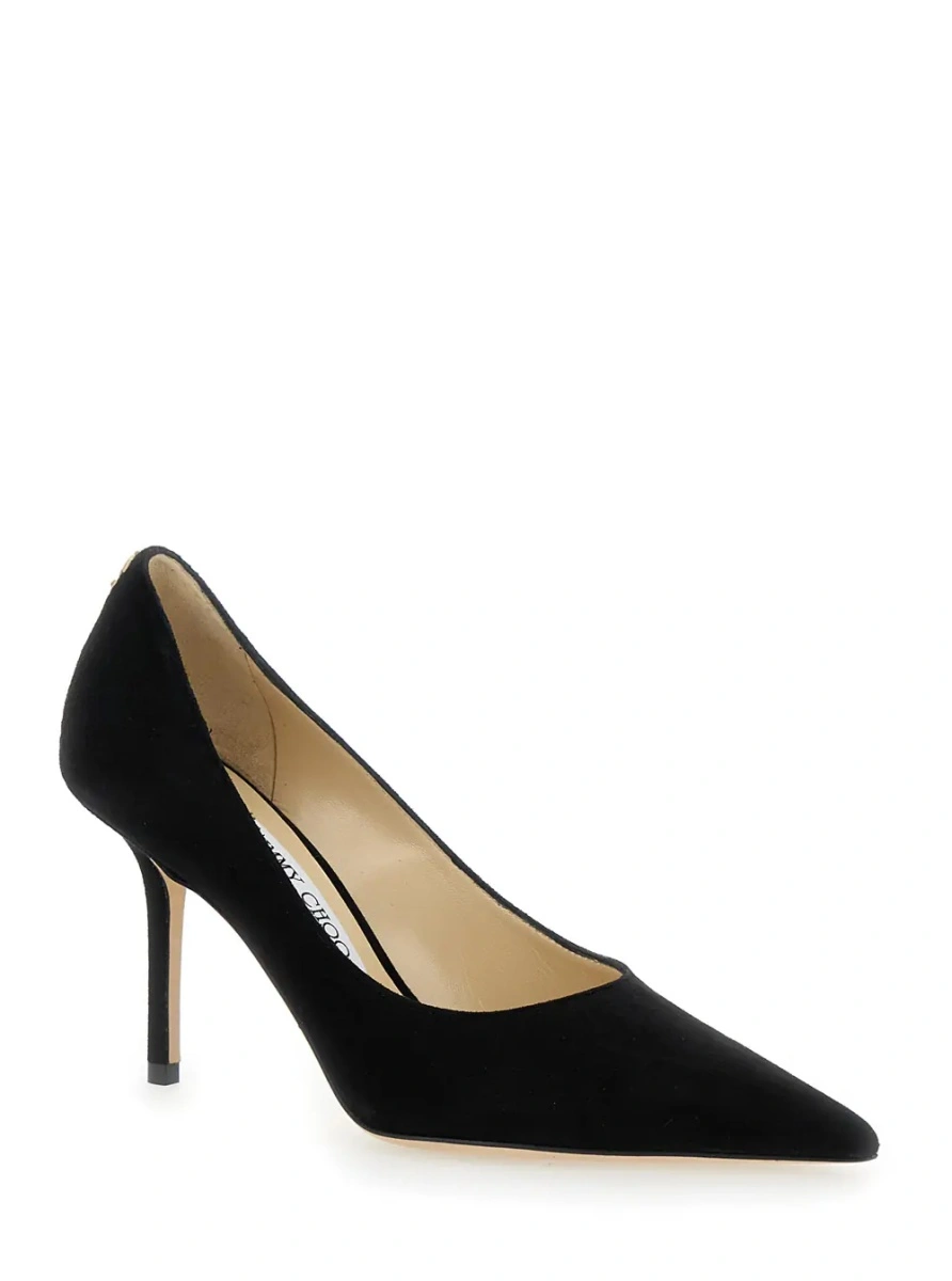 Pantofi cu toc Jimmy Choo negri din piele intoarsa - Img 2