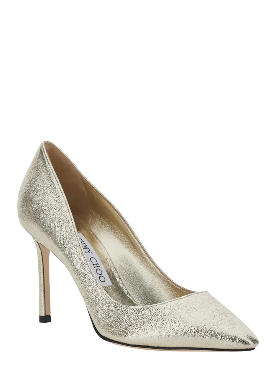 Pantofi cu toc Jimmy Choo 'Romy' gri din material textil - Img 2
