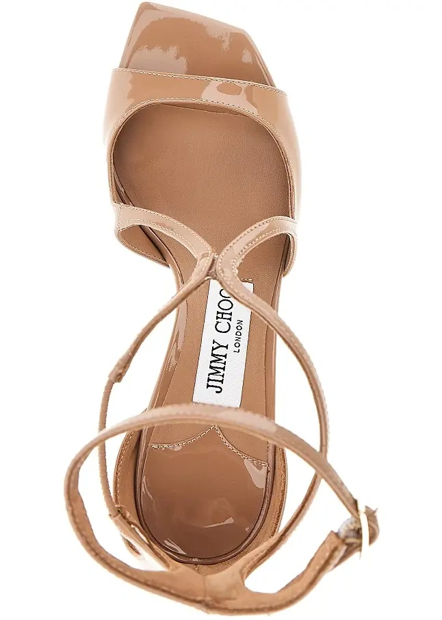 Pantofi cu toc Jimmy Choo roz din piele lacuita - Img 4