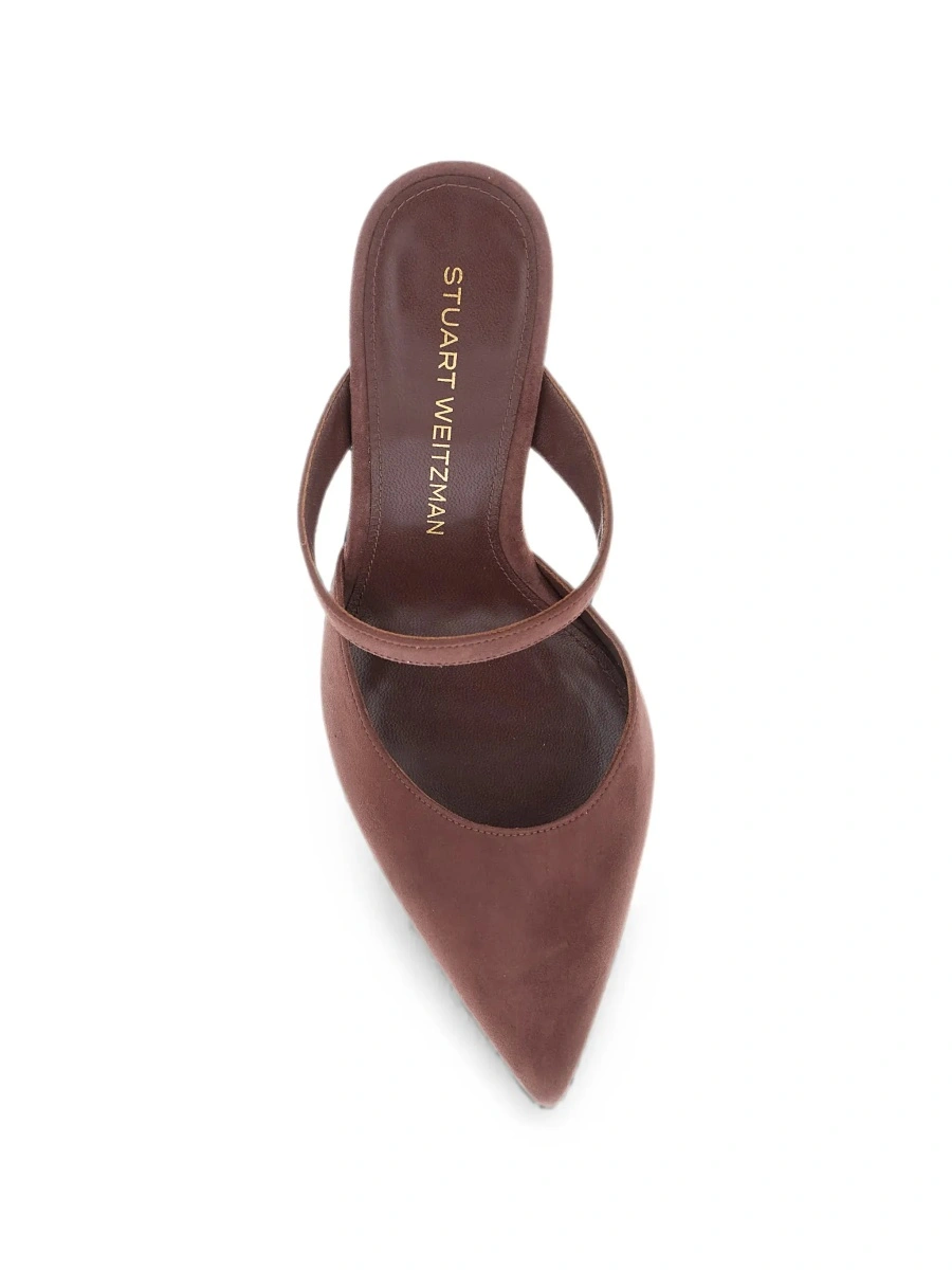 Pantofi cu toc Stuart Weitzman maro din piele - Img 7
