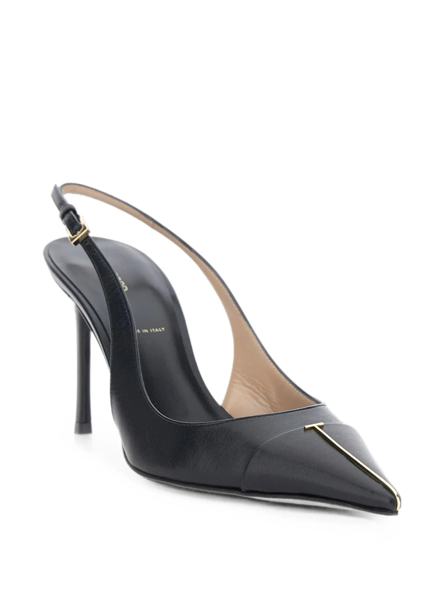 Pantofi cu toc Tom Ford negri din piele - Img 5