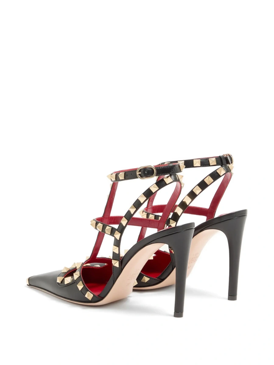 Pantofi cu toc Valentino Garavani 'Rockstud' negri din piele - Img 7