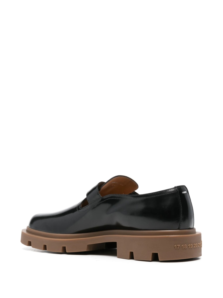 Pantofi Derby Maison Margiela negri din piele - Img 3