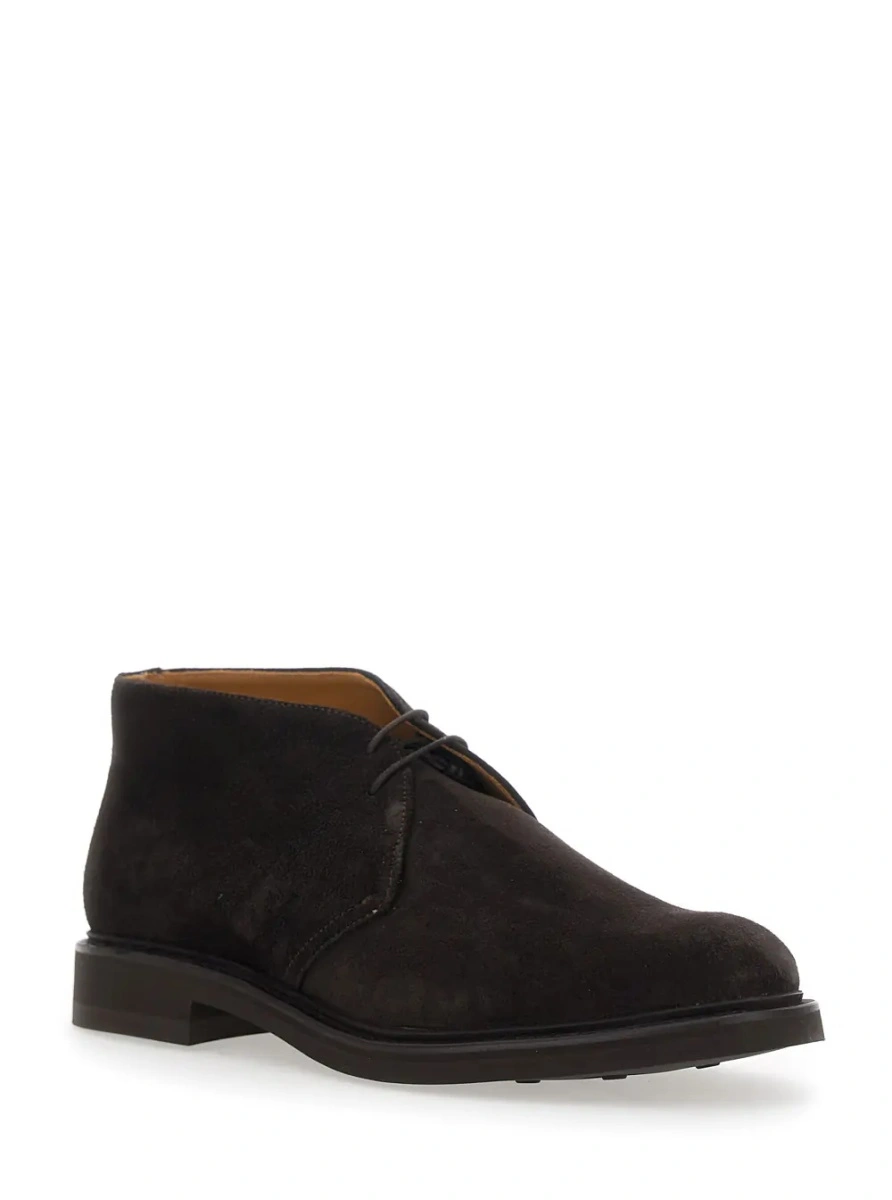 Pantofi eleganti BERWICK maro din piele intoarsa - Img 2