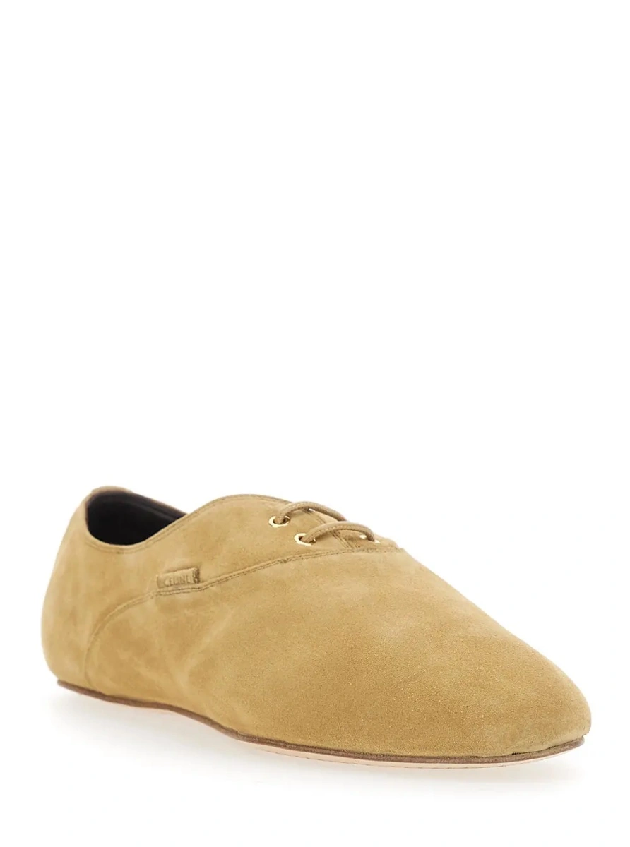 Pantofi eleganti Céline bej din piele intoarsa - Img 2
