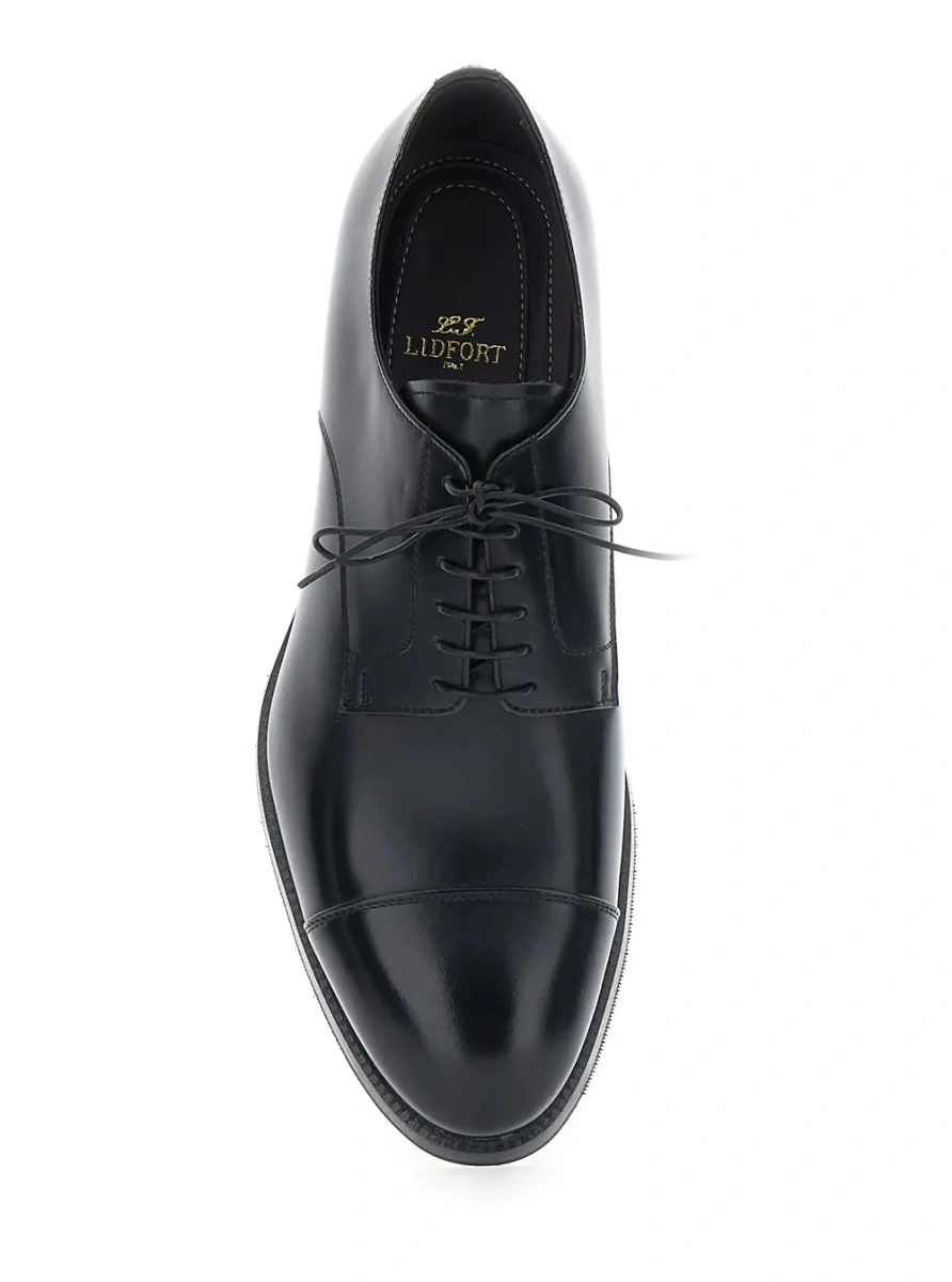 Pantofi eleganti LIDFORT negri din piele - Img 4