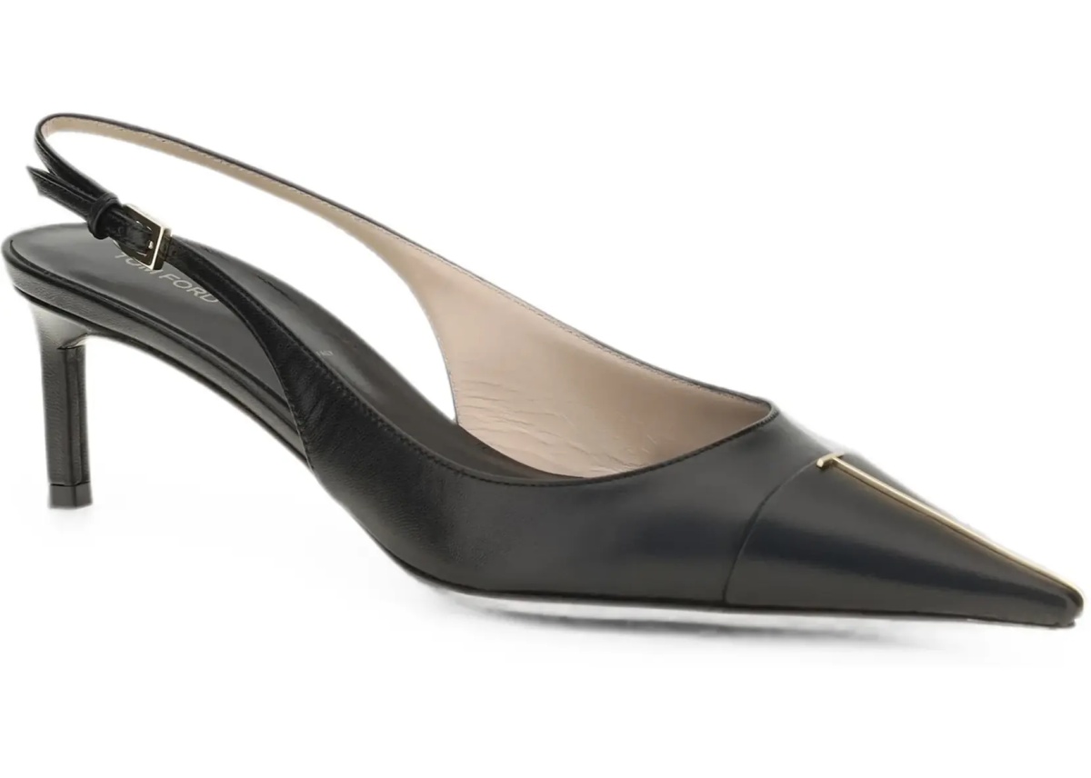Pantofi Leather Slingback Pumps - Img 5