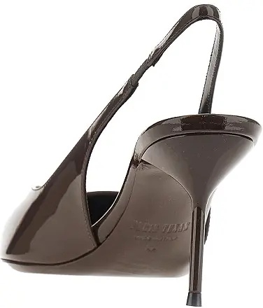 Pantofi 'Lidia' patent-leather slingback pumps - Img 3