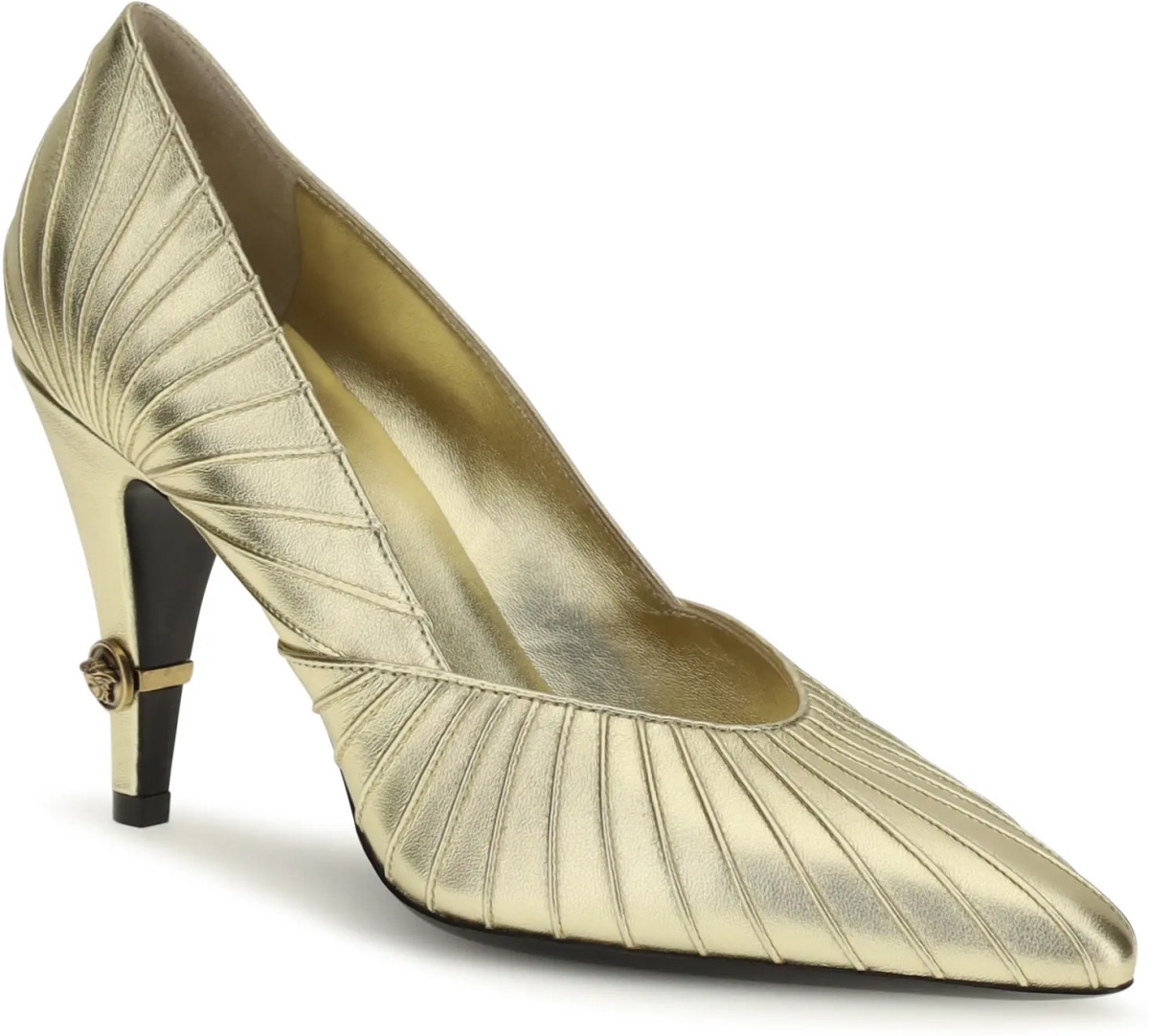 Pantofi Metallic leather Pumps - Img 2