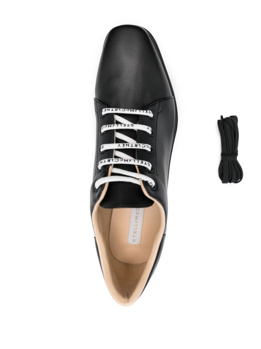 Pantofi Oxford Stella McCartney elyse negri din material textil si poliuretan - Img 4