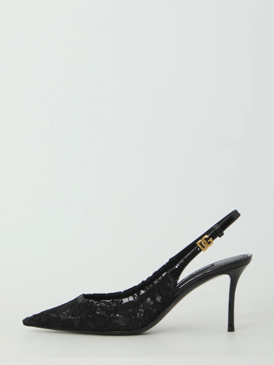 Pantofi Taormina Lace Slingback Pumps - Img 4
