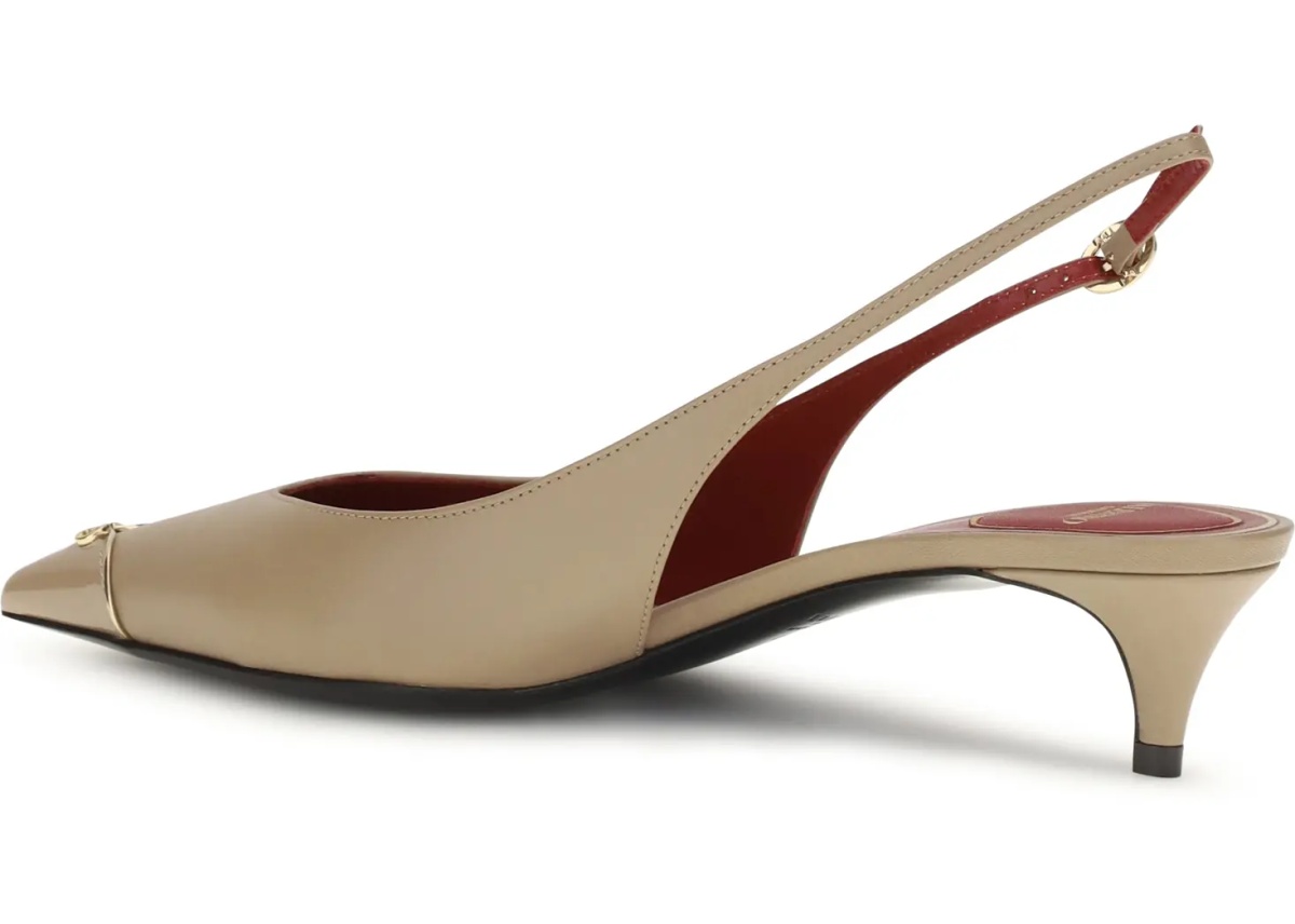 Pantofi VLogo Signature kitten-heel slingback Pumps - Img 3