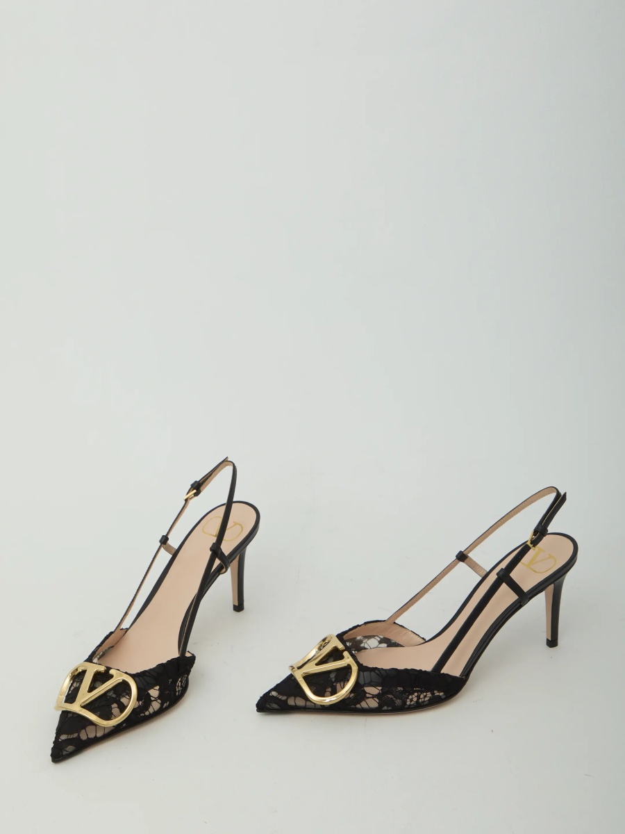 Pantofi Vlogo Signature Slingback Pumps In Lace - Img 5