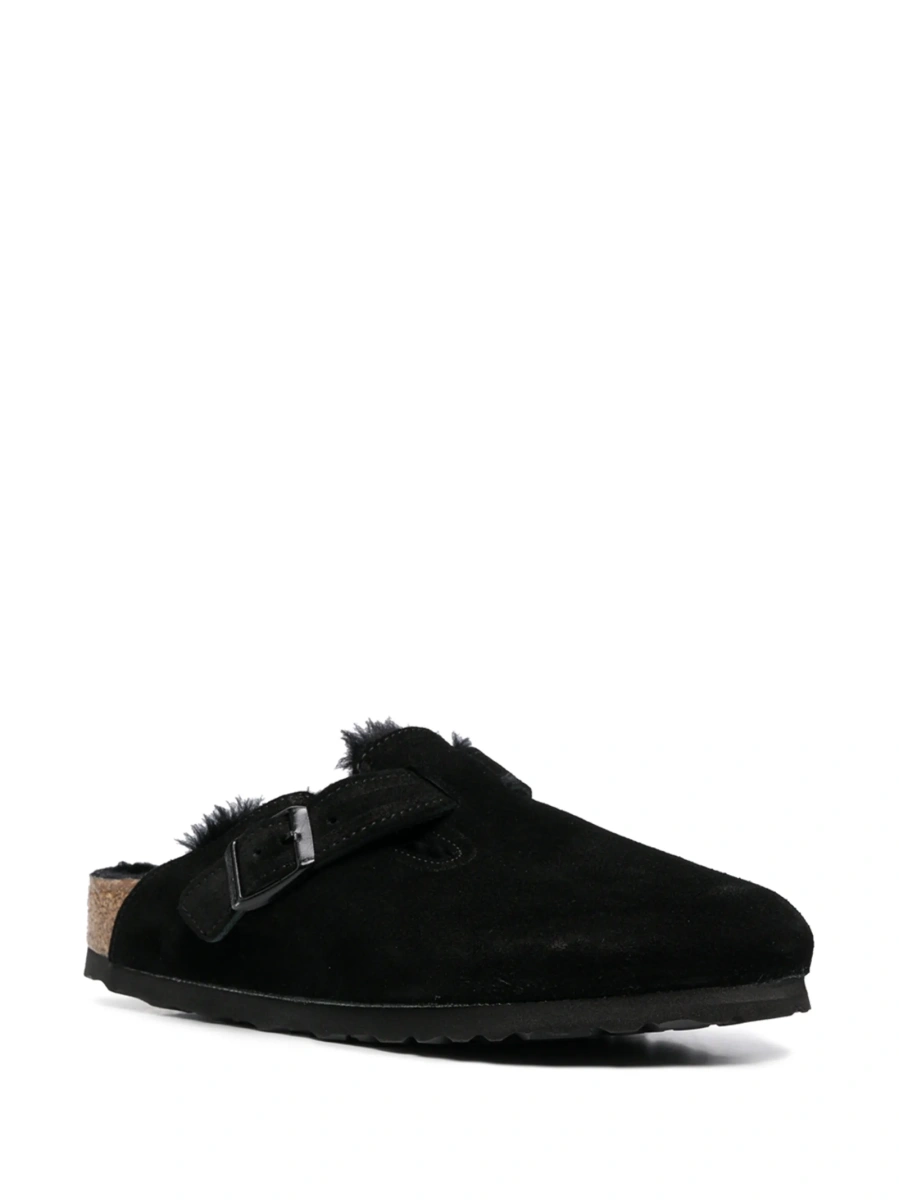 Papuci Birkenstock negri din piele intoarsa - Img 2