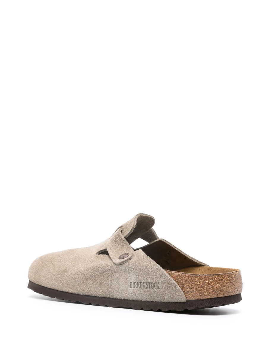 Papuci Birkenstock neutri din piele intoarsa - Img 3