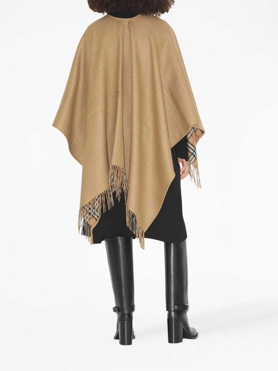Poncho Burberry vintage check neutru - Img 4