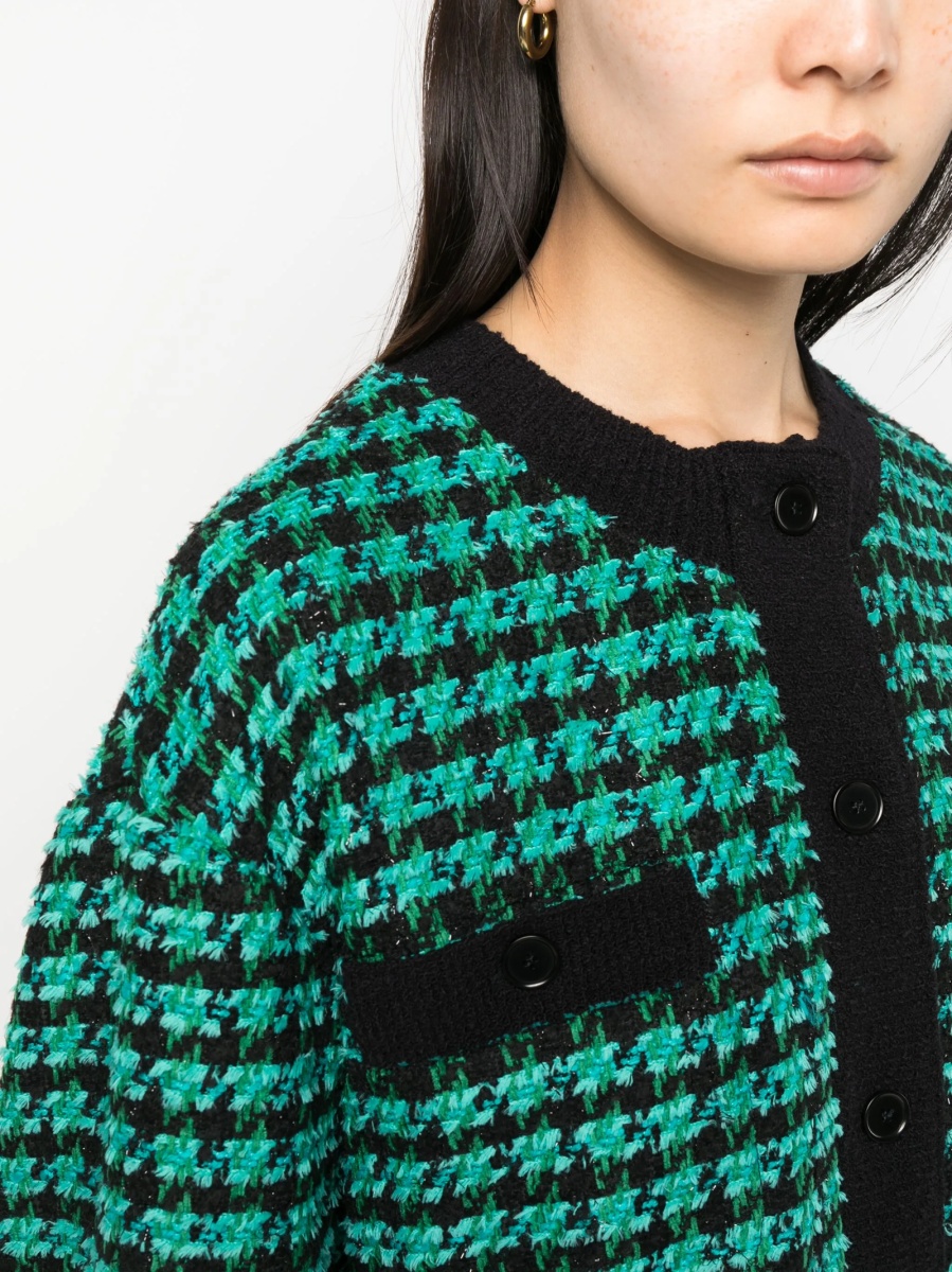 Poncho MSGM negru din acrilic si polyester - Img 5