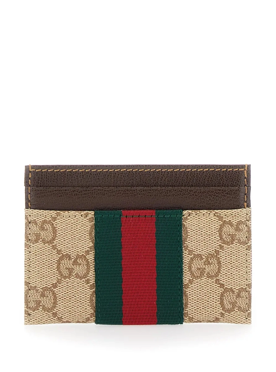 Portofel Gucci bej din material textil - Img 2