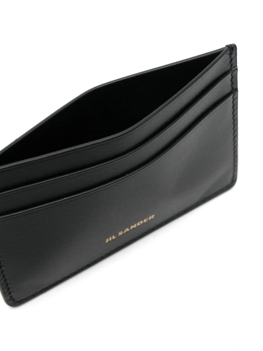 Portofel Jil Sander negru din piele - Img 3