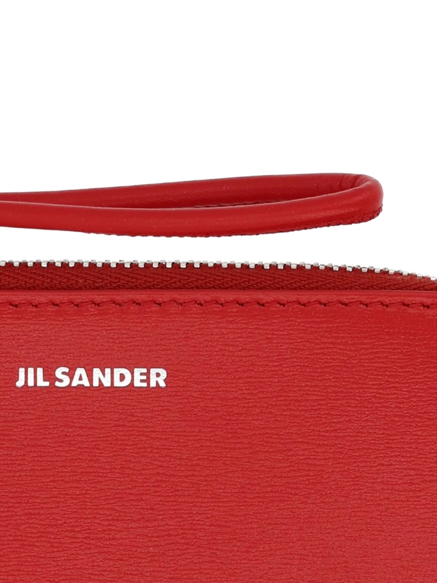 Portofel Jil Sander rosu din piele - Img 2