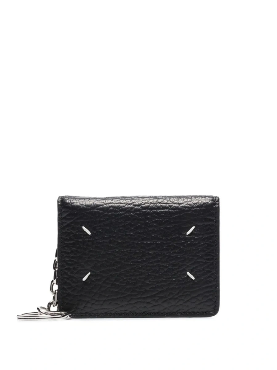 Portofel Maison Margiela negru din piele cu cusaturi decorative - Img 5