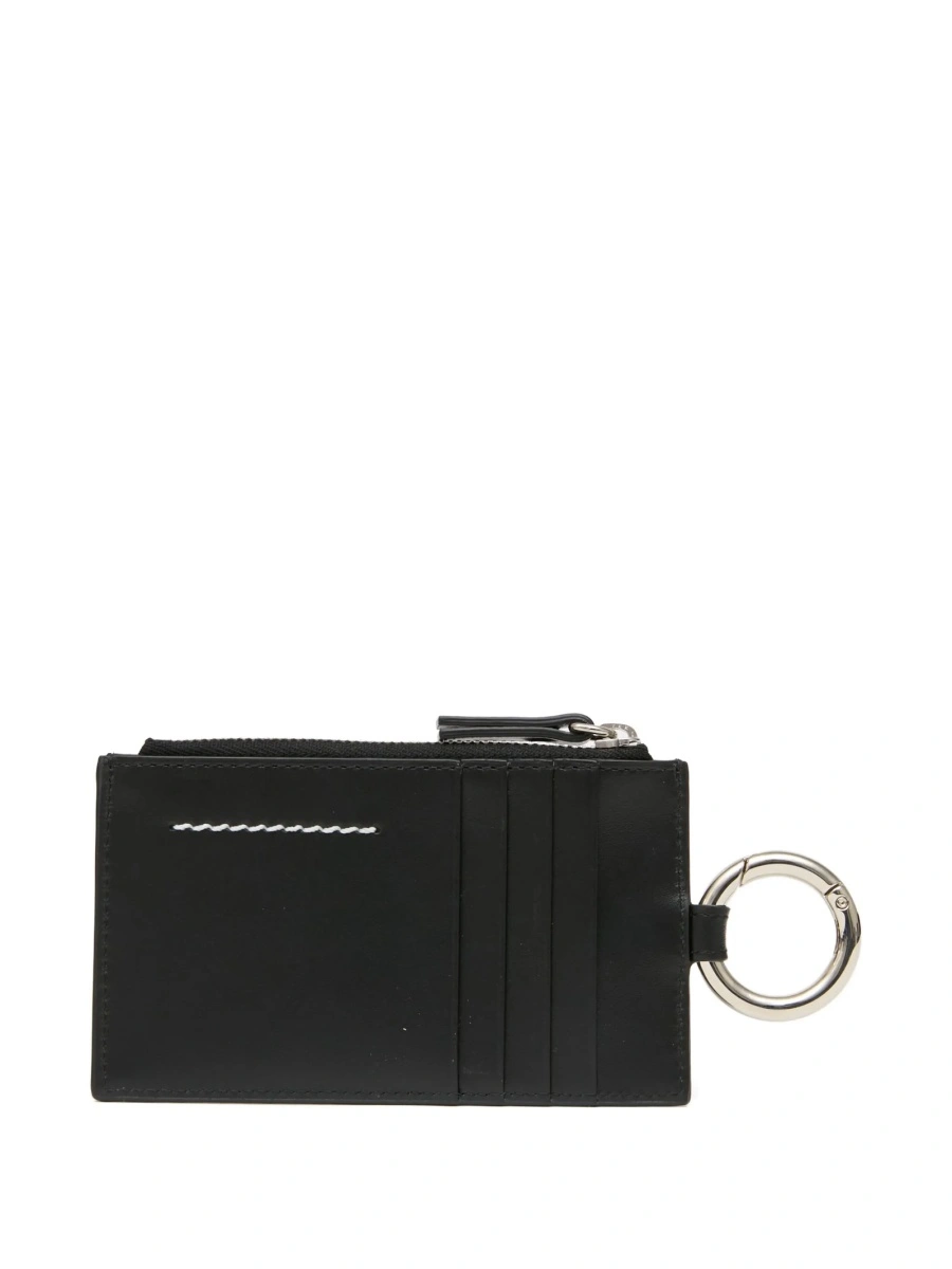 Portofel MM6 Maison Margiela negru din piele - Img 2