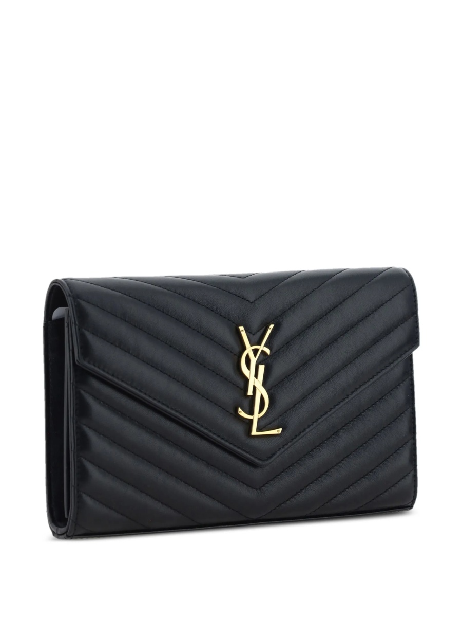 Portofel Saint Laurent Envelope negru din piele - Img 3