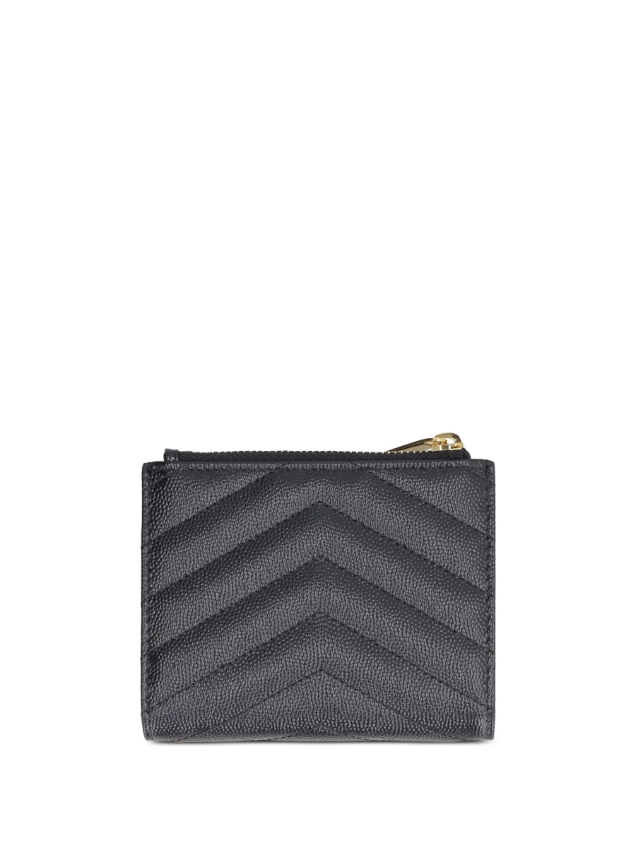 Portofel Saint Laurent negru din piele - Img 2