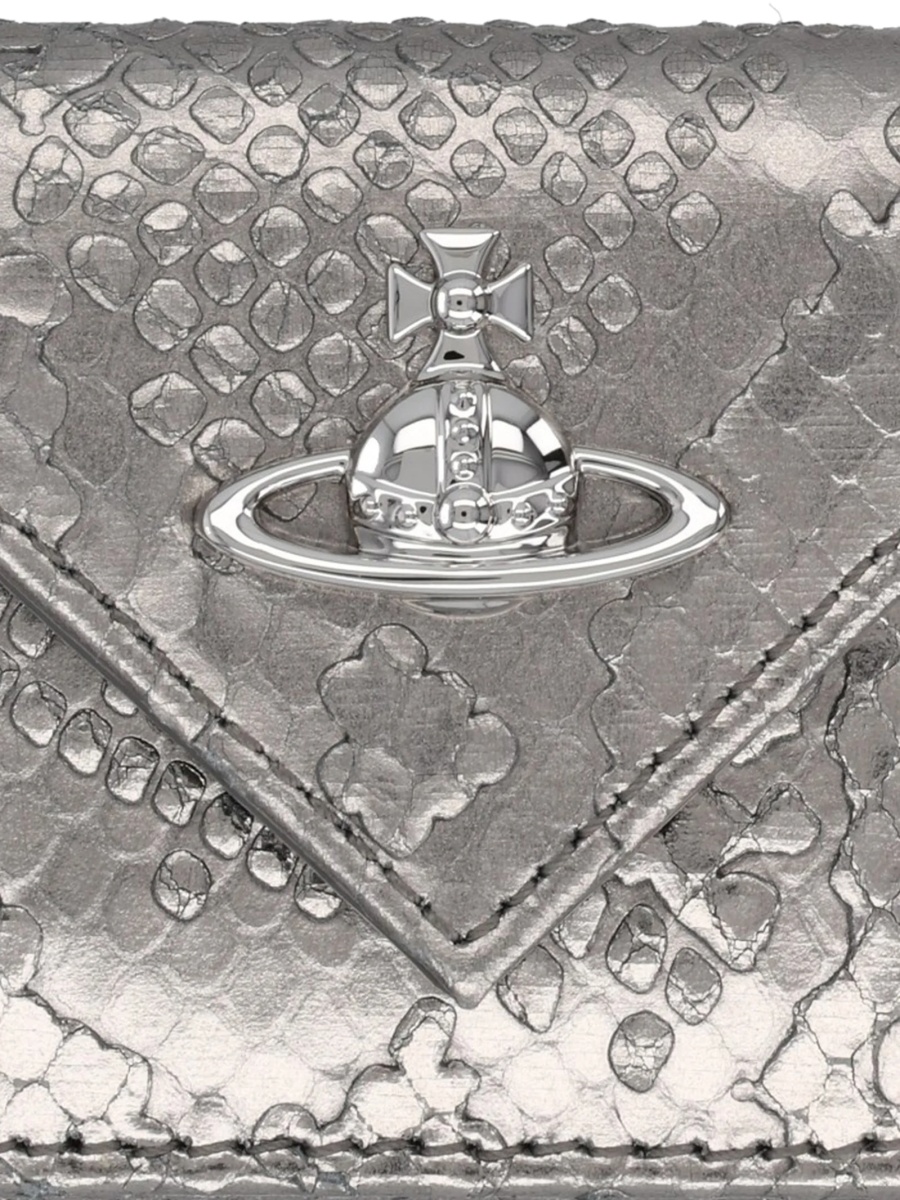 Portofel Vivienne Westwood argintiu din piele - Img 2