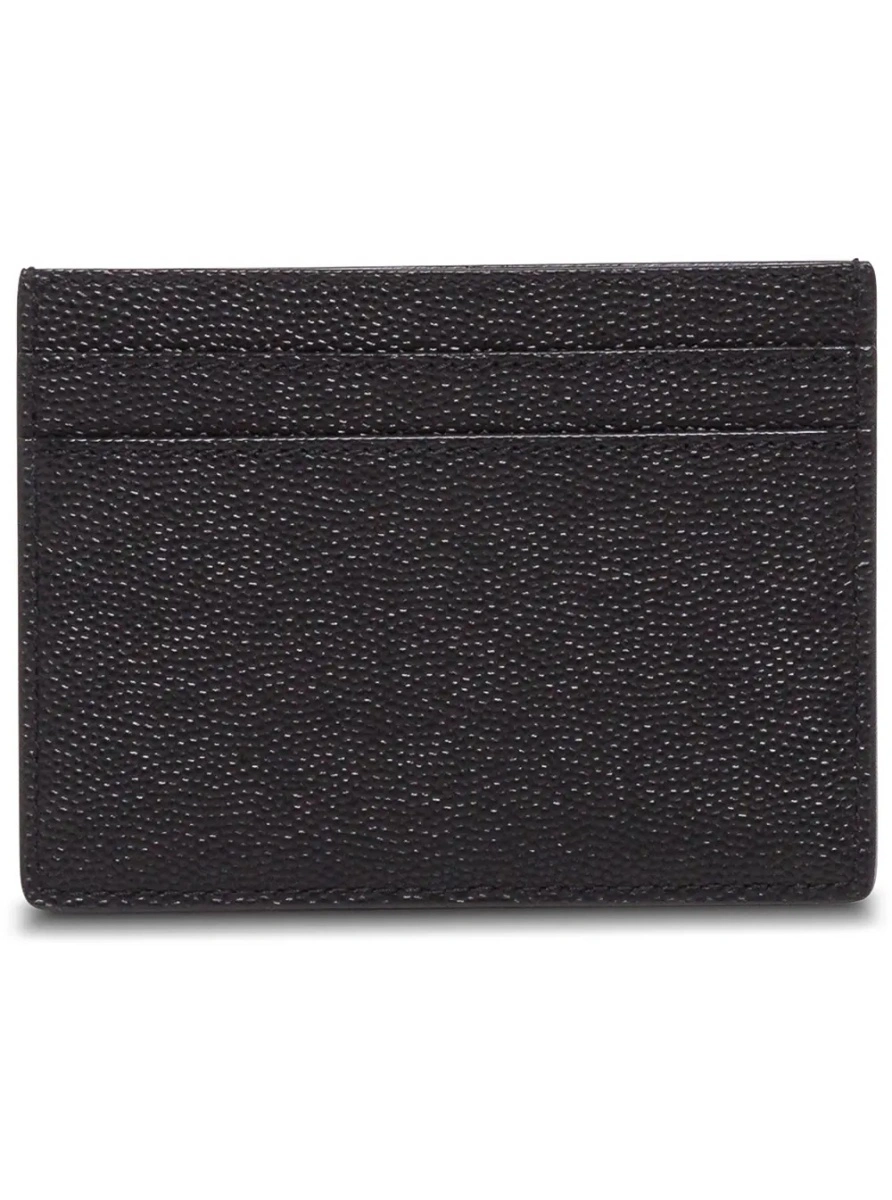 Portofele Card holder with Logo Embossed in Black Leather for Men - Img 2