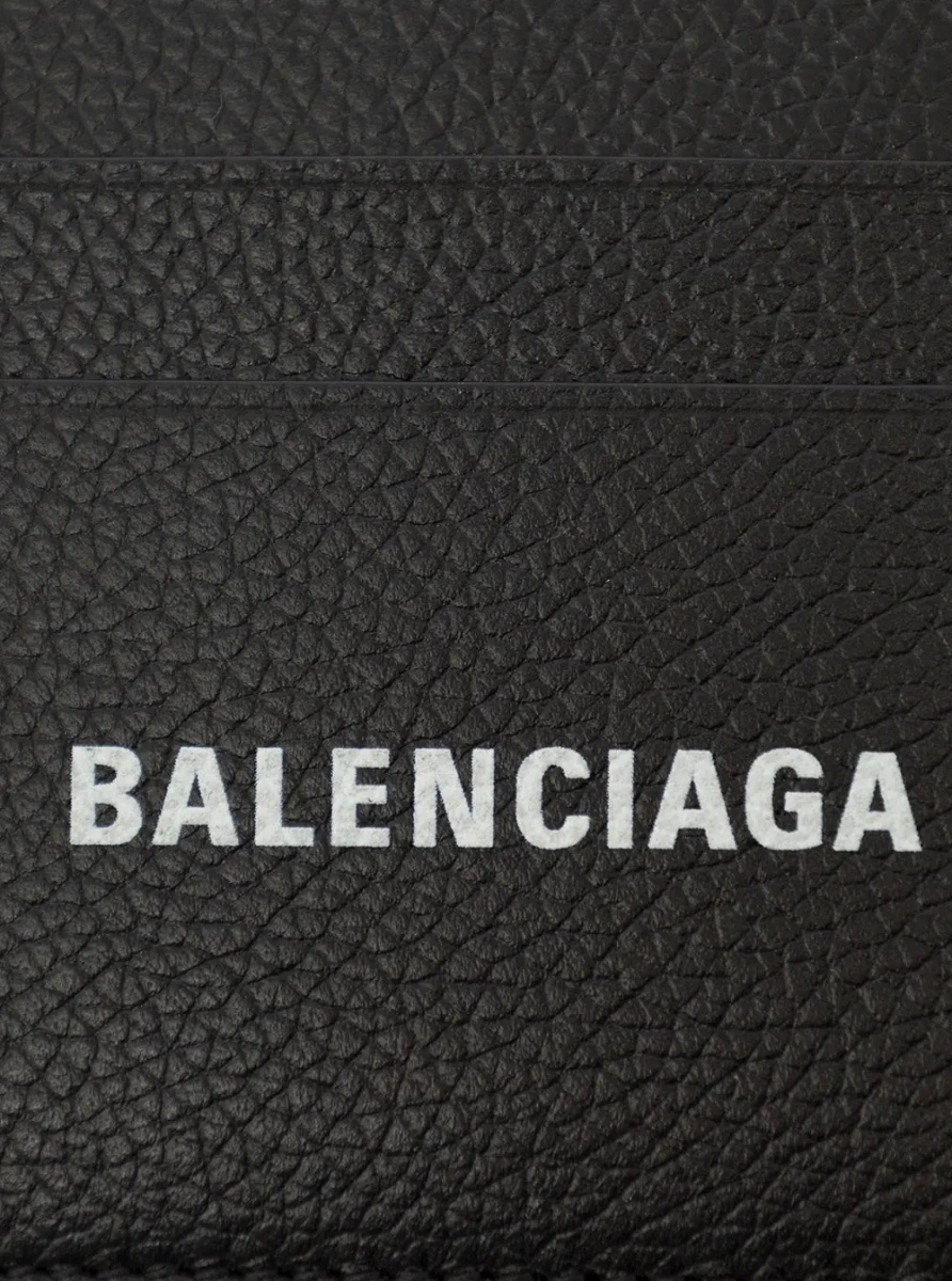 Portofele Cardholder with Contrasting Logo Lettering in Black Leather Men - Img 3