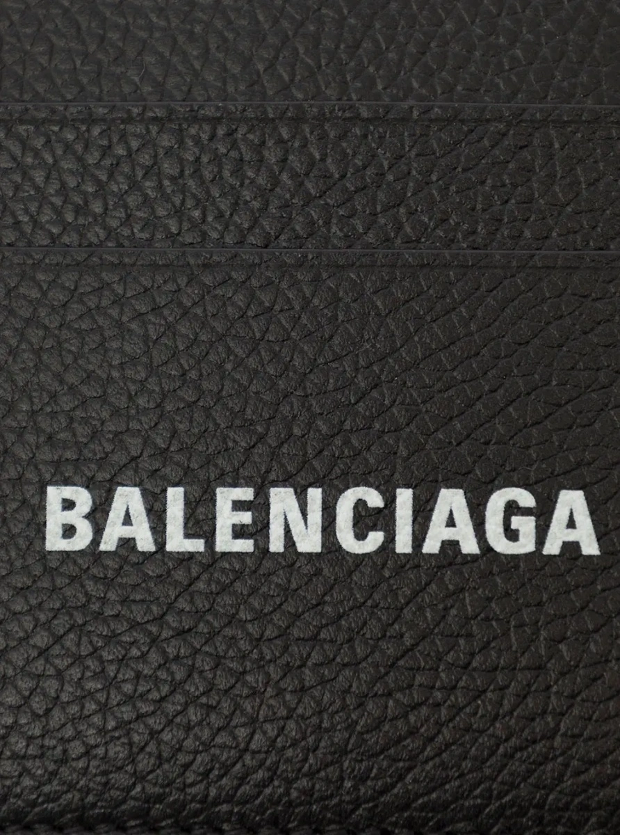 Portofele Cardholder with Contrasting Logo Lettering in Black Leather Men - Img 3