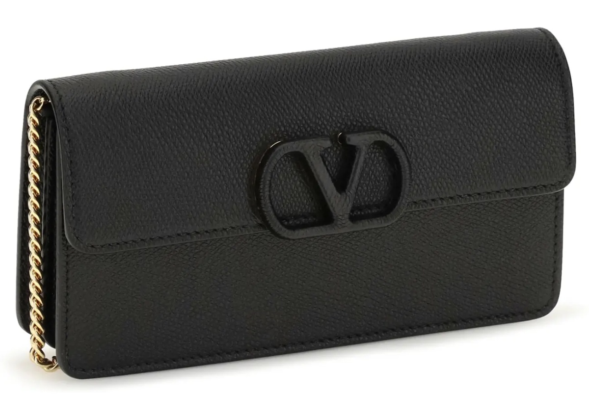 Portofele VLogo signature grainy calfskin chain Wallet - Img 2