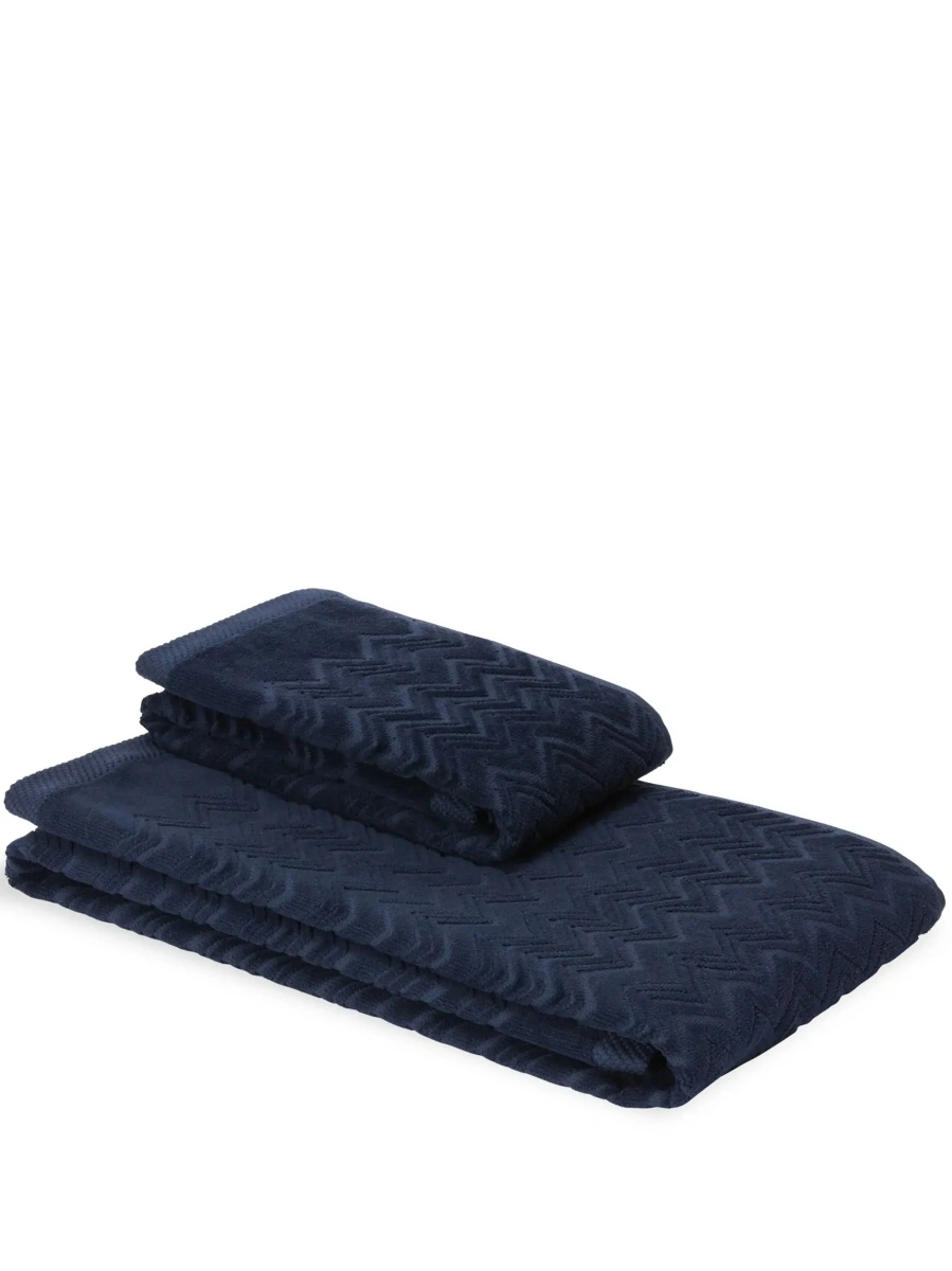 Prosoape de baie MISSONI BEACHWEAR HOME albastre din bumbac - Img 6