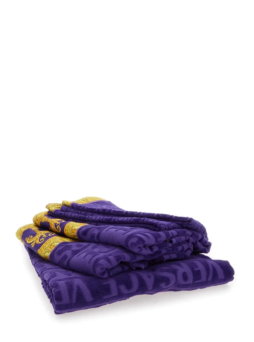 Prosoape de baie VERSACE HOME mov din bumbac - Img 2
